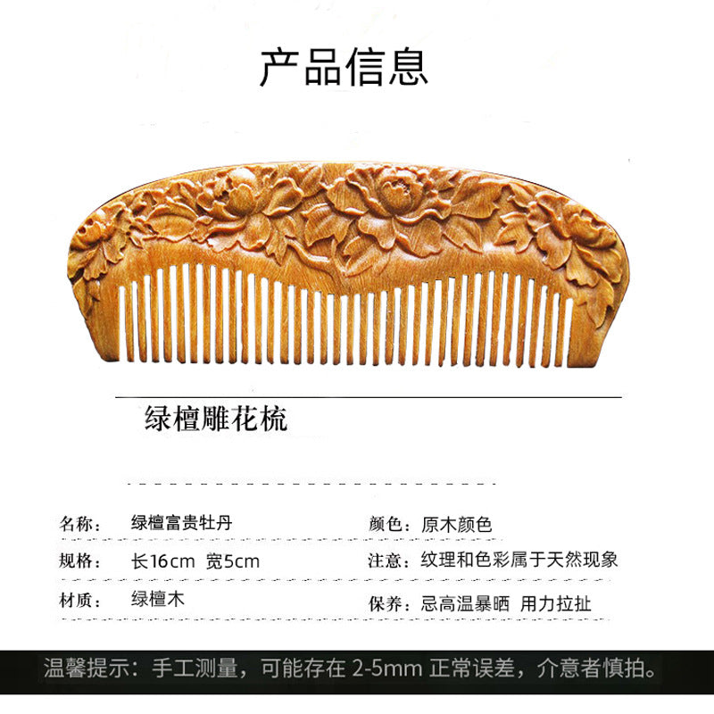 Elegant Vintage Sandalwood Combs