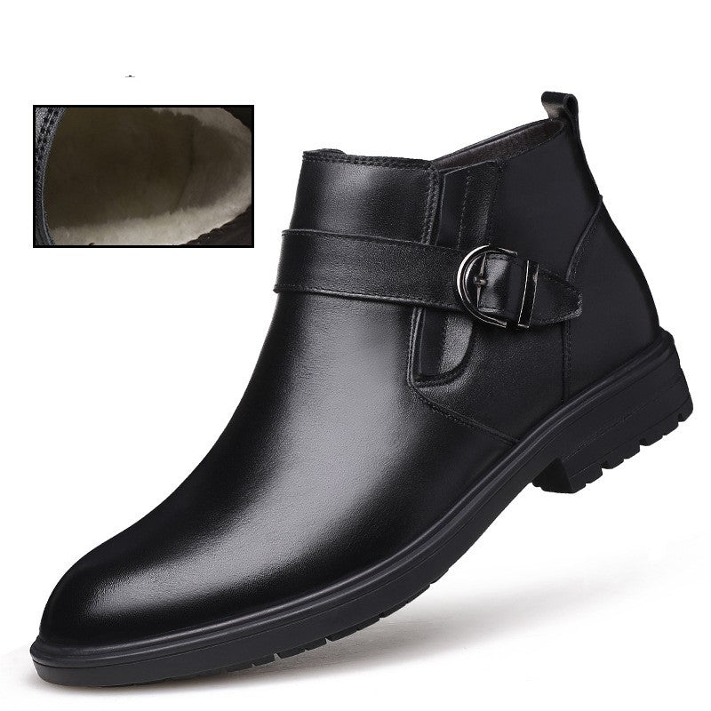 Elegant Cowhide Business Boots