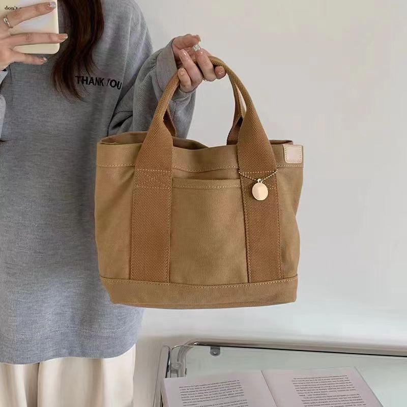Elegant Multi-Pocket Canvas Tote