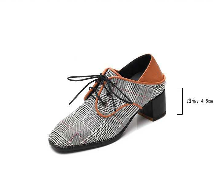 Elegant Chunky Heel Oxfords