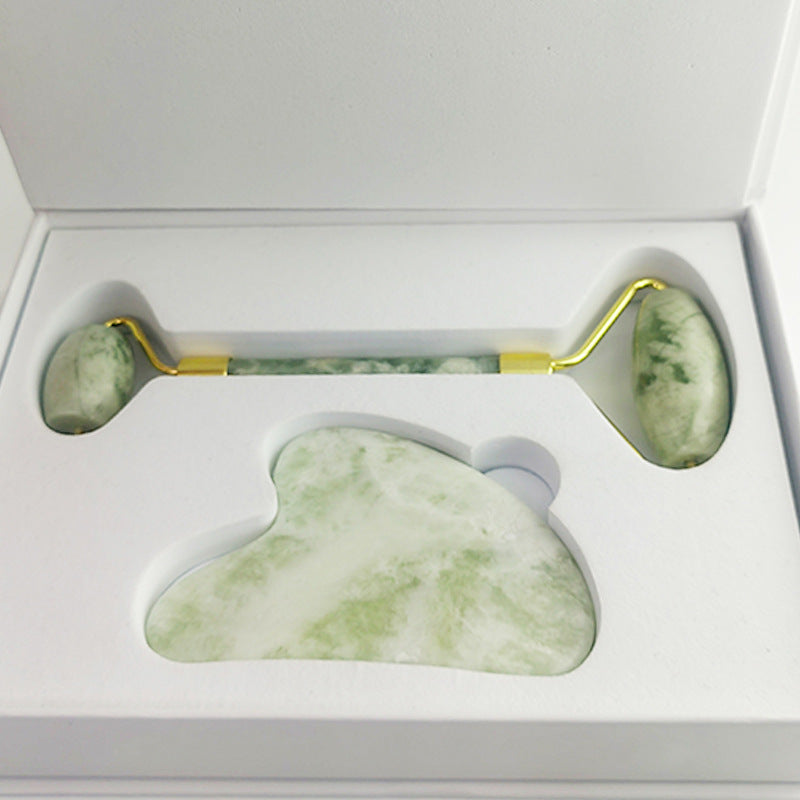 Elegant White Jade Massage Set