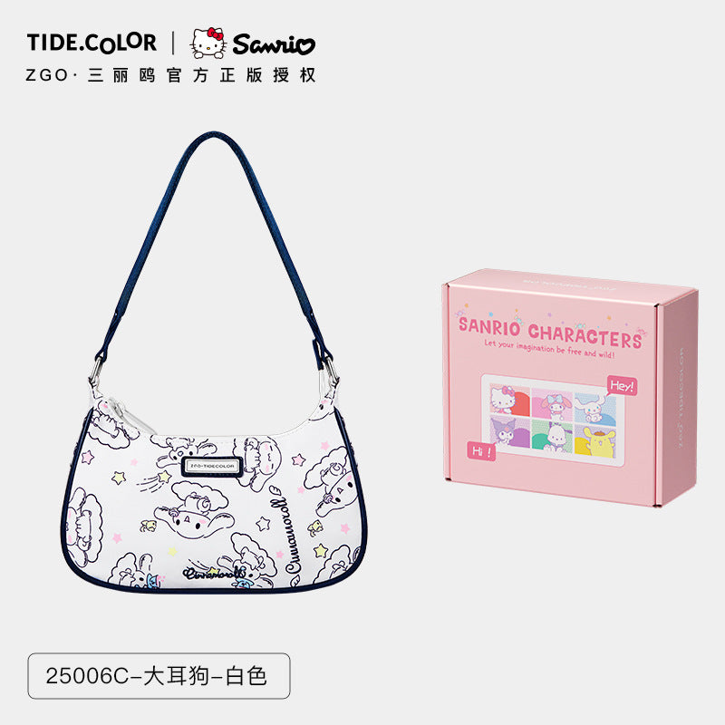 ZGO Kuromi Nylon Shoulder Bag for Girls and Students