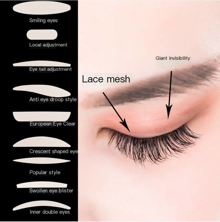 Water-Activated Lace Double Eyelid Adhesive Strips