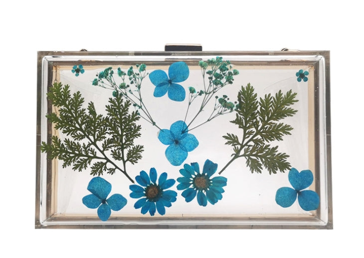Floral Acrylic Clutch with Chain