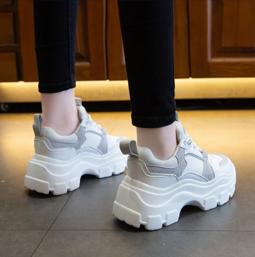 Elegant Mesh Platform Lace-Ups