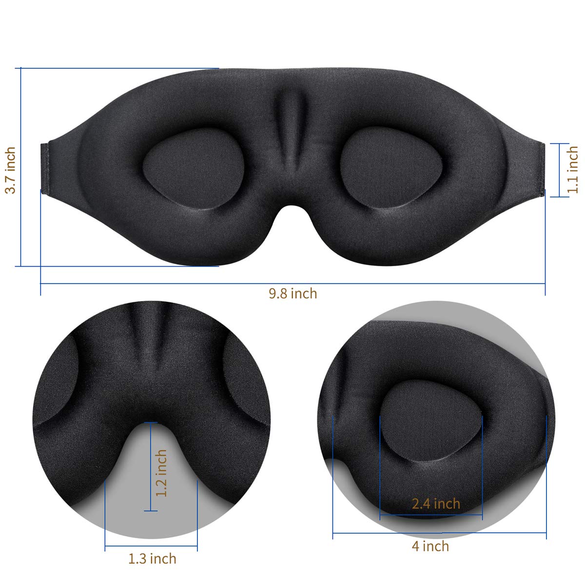 Elegant 3D Contour Sleep Mask