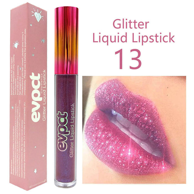 Elegant 15-Shade Glitter Lipstick Ensemble