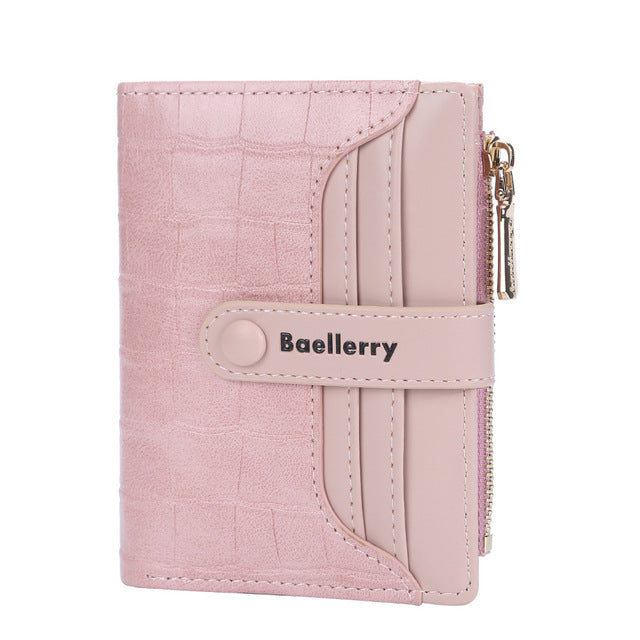 Top Quality Women's Short Wallet with Zipper Closure
