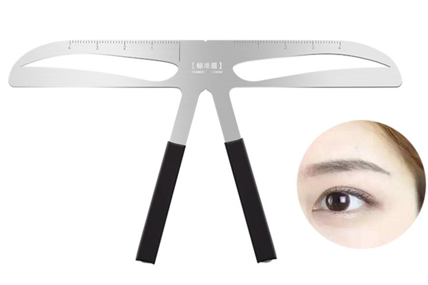 Stainless Steel Brow Ruler and Shaping Tool
