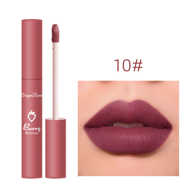 Elegant Strawberry Matte Lip Set