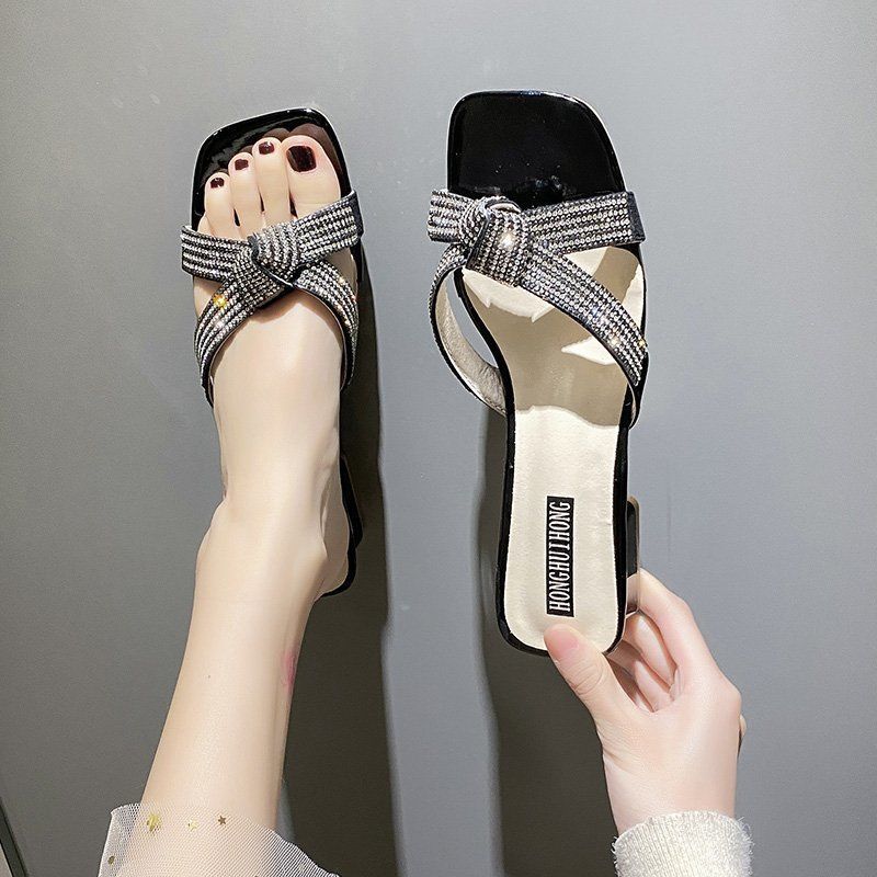 Bow-Embellished Ladies' Sandals and Slippers