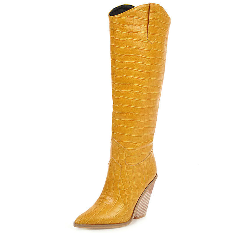 Elegant Slope Heel Boots