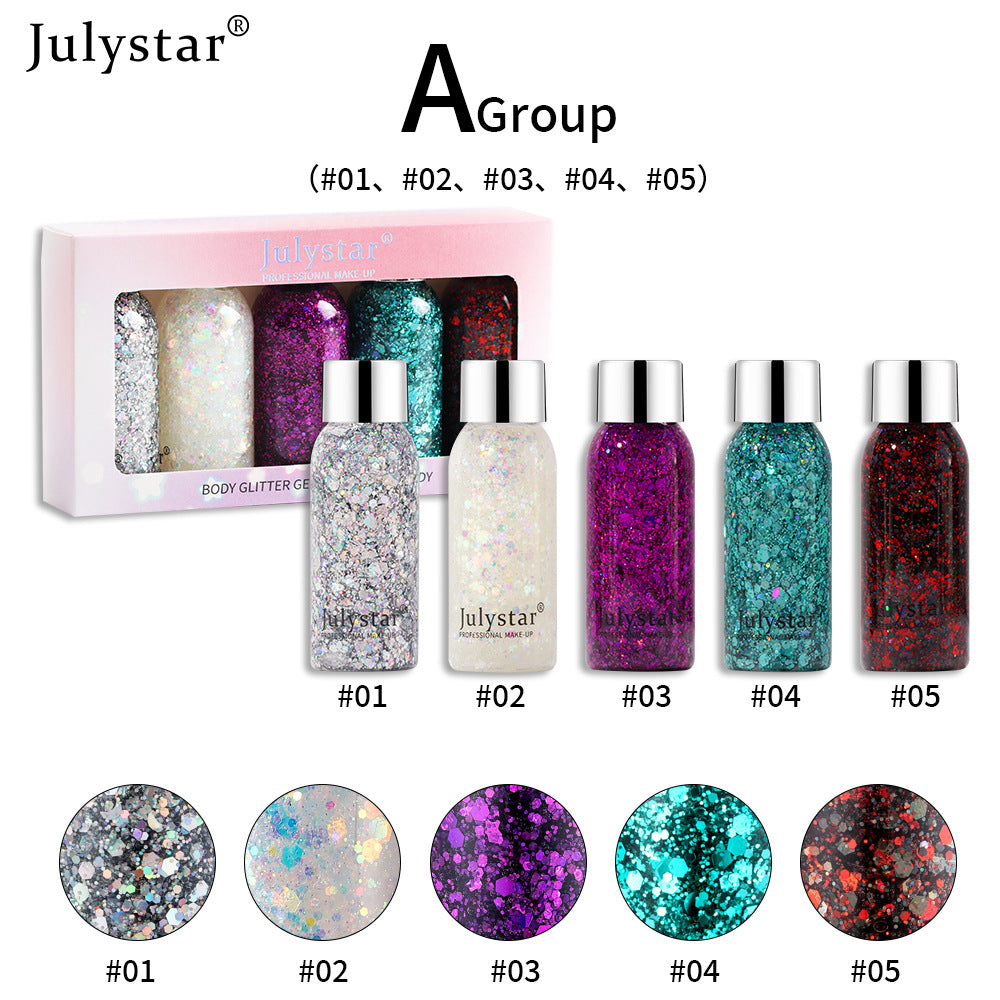 Deluxe Blue Glitter Eyeshadow Ensemble
