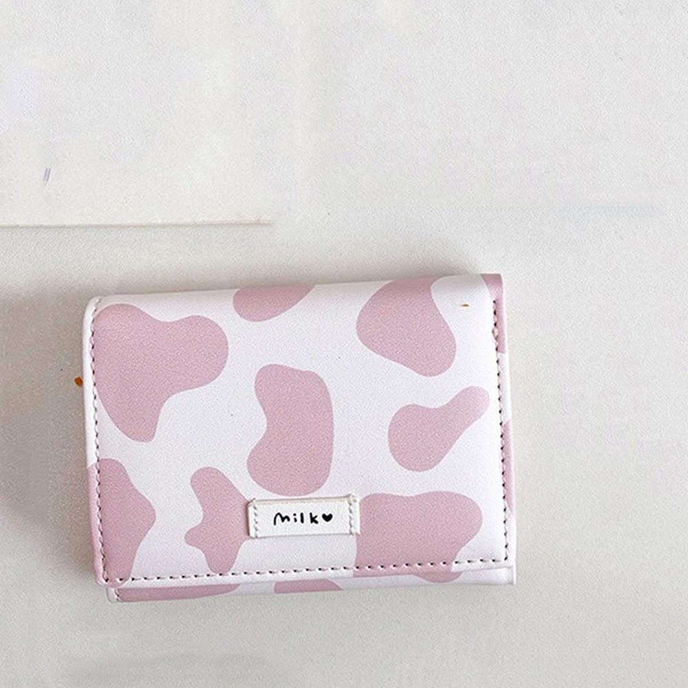 Elegant Cowhide Print Card Wallet