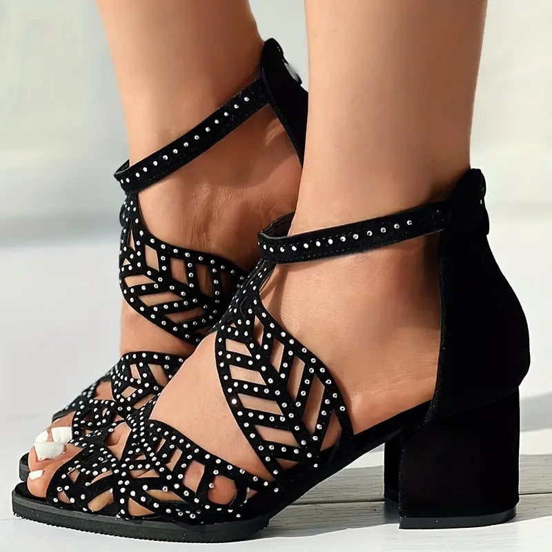 Elegant Fish Mouth Heeled Sandals