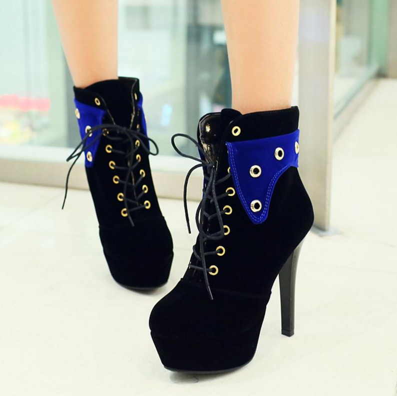 Chic Waterproof High-Heel Ankle Boots