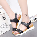 Elegant Peep-Toe Wedge Sandals