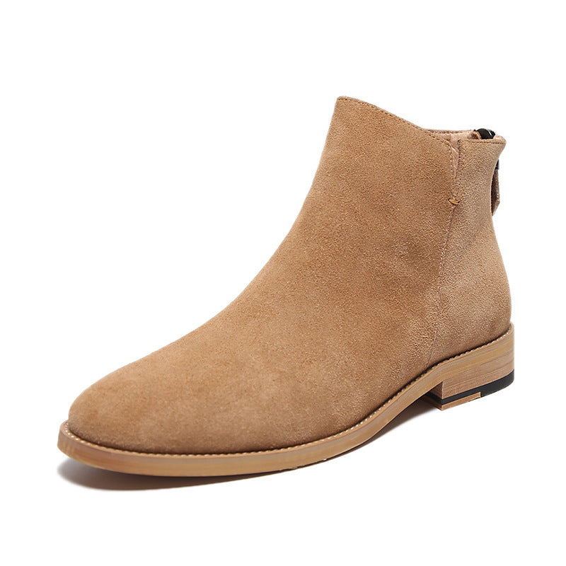 Genuine Leather High-Top Platform Men's Boots
