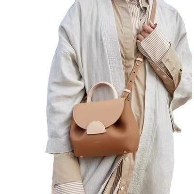 Polene Three-Color Small Pig Bag with Shoulder Strap