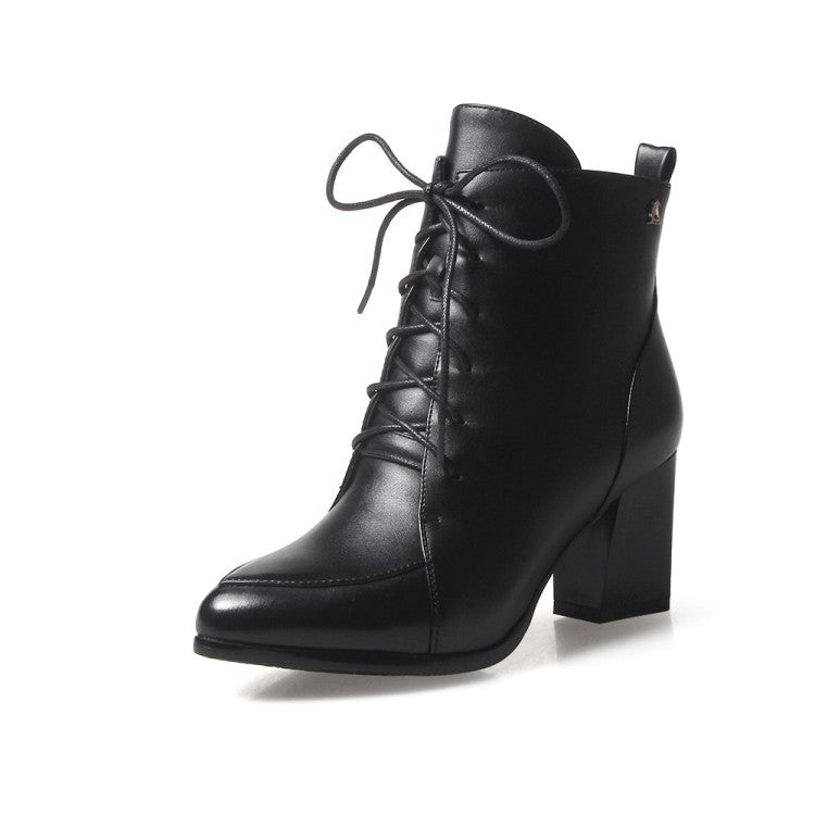Elegant Pointed Toe Heel Booties