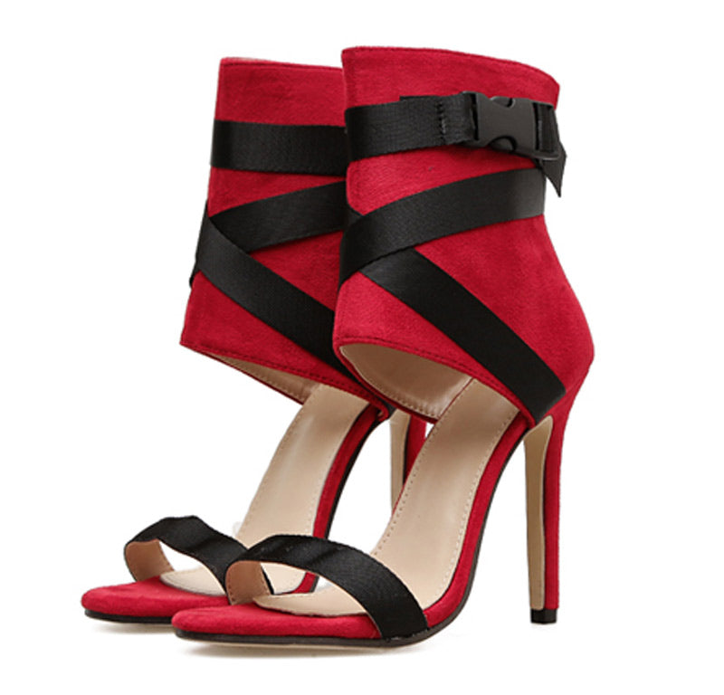 Elegant Cross-Strap Slingback Heels