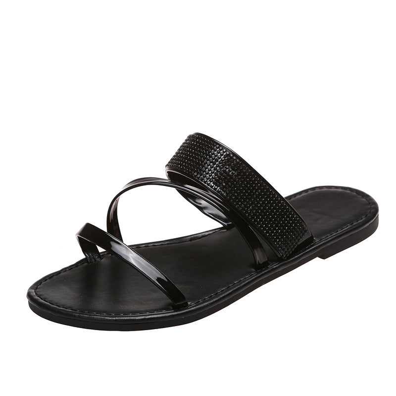 Elegant Rhinestone Outdoor Sandals