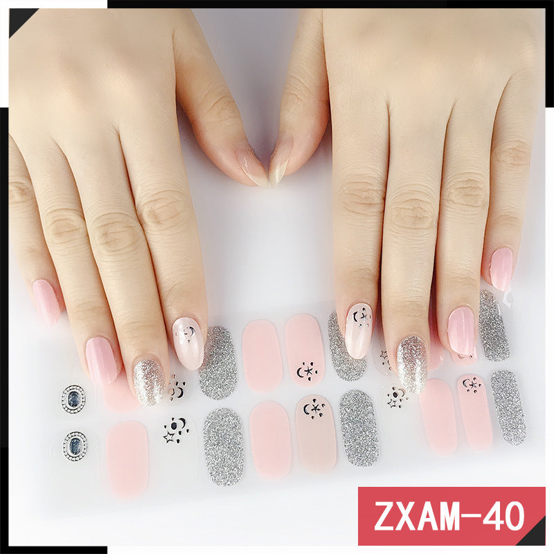 Elegant Korean Nail Art Stickers - 22 Piece Set