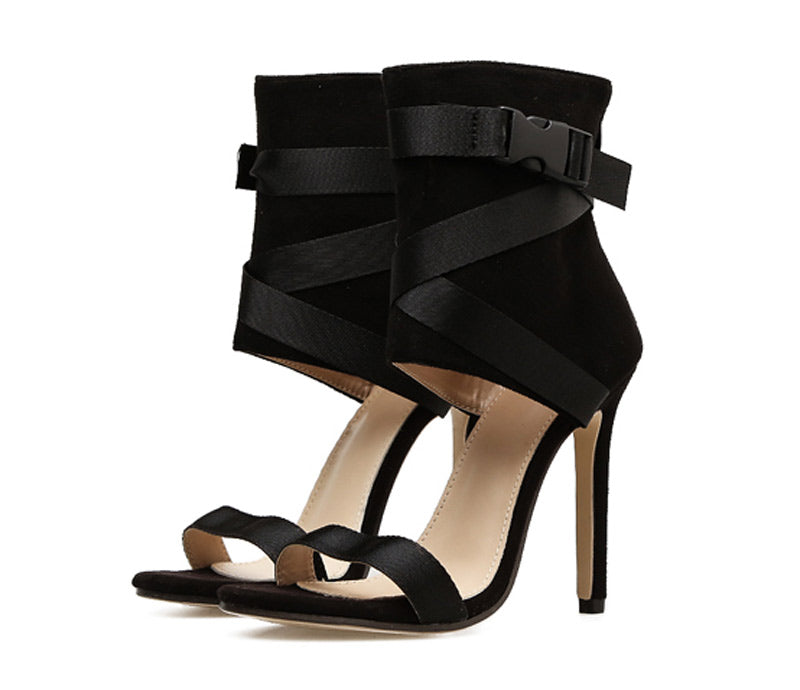 Elegant Cross-Strap Slingback Heels