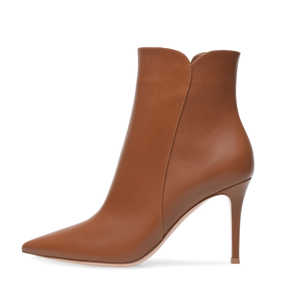 Elegant Suede High Heel Ankle Boots