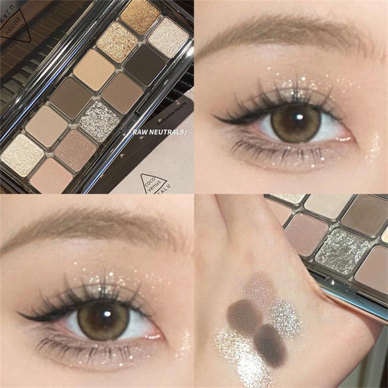 DIKALU 12 Color Matte Eye Shadow Cement Tray