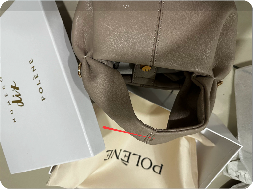 Polene Elegance Leather Shoulder Bag