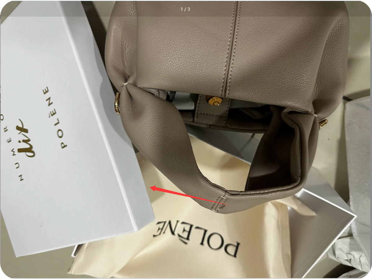 Polene Elegance Leather Shoulder Bag