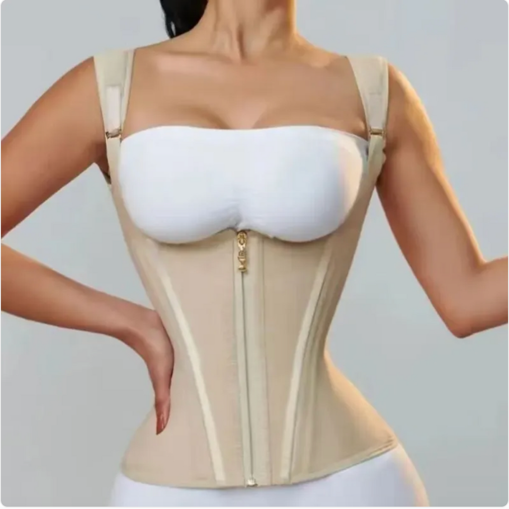 Retro Shapewear Top with Zipper