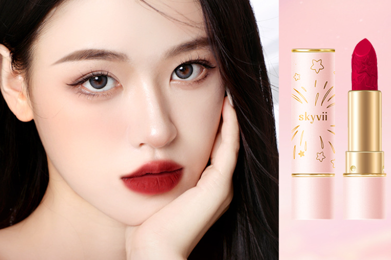 Velvet Matte Elegance Lipstick - Retro Red