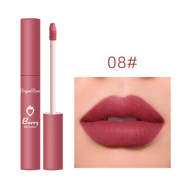 Elegant Strawberry Matte Lip Set