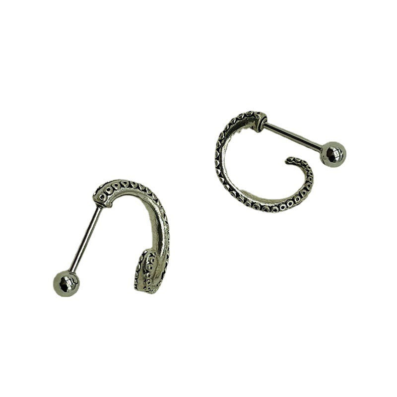 Titanium Squid Tentacle Lip Ring