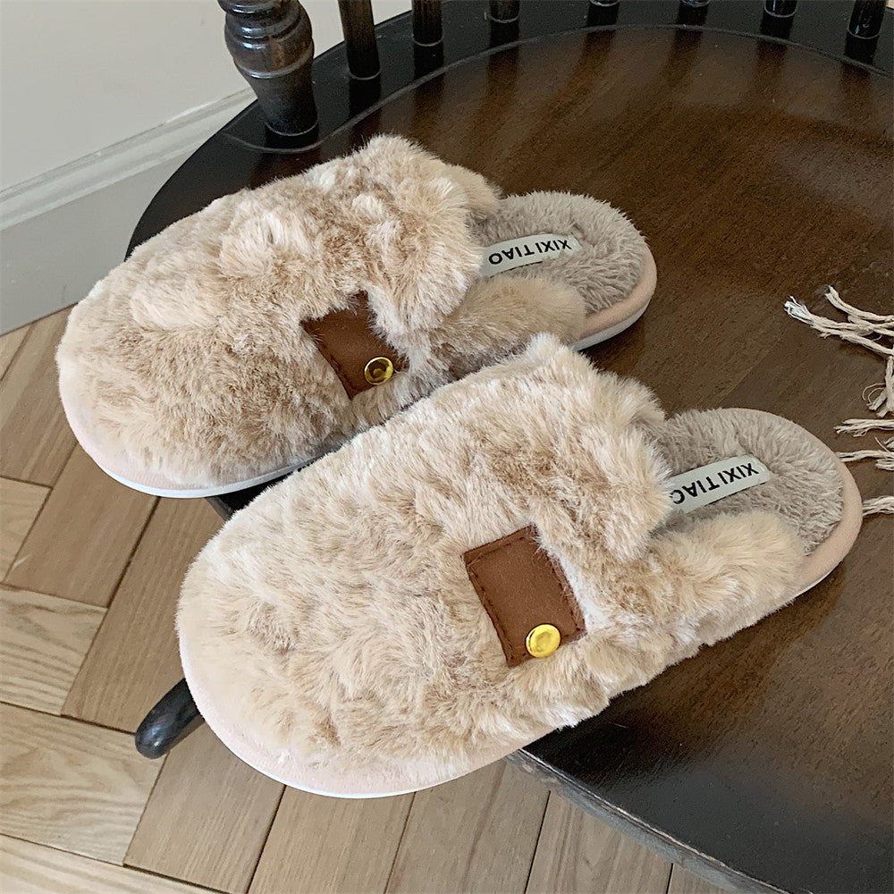 Baotou Plush Women's Slippers
