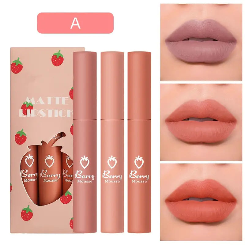 Strawberry Velvet Trio Lipstick