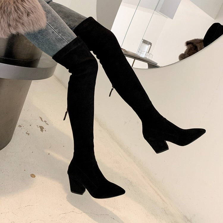 Elegant Suede Heeled Boots