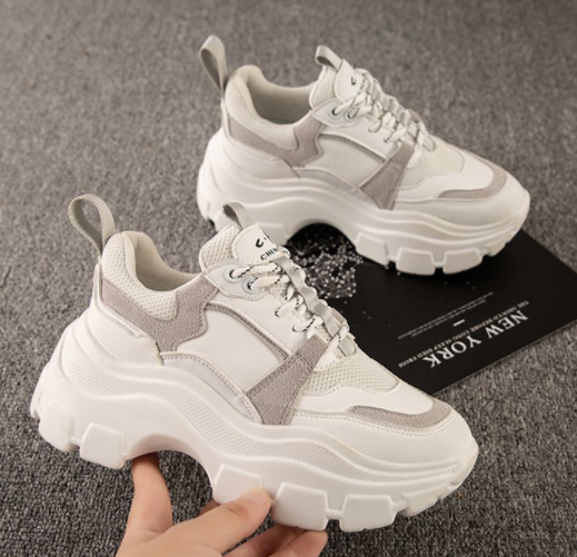 Elegant Mesh Platform Lace-Ups