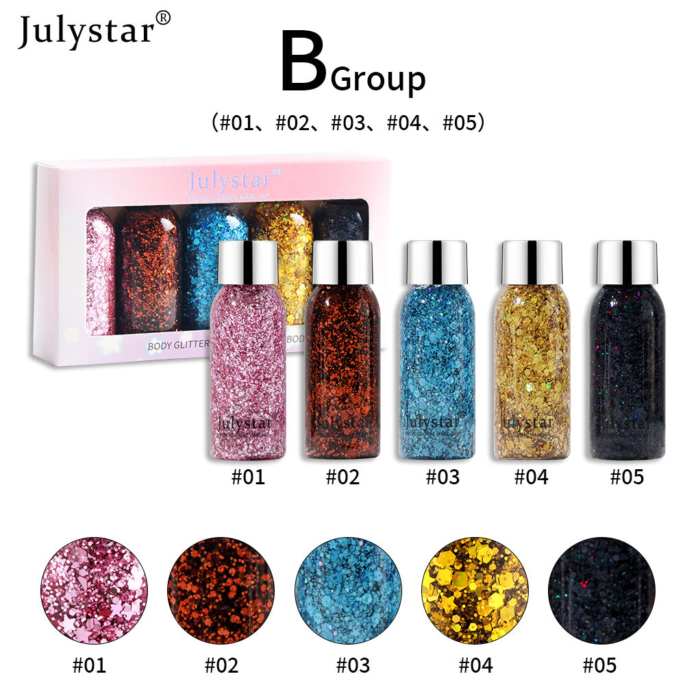 Deluxe Blue Glitter Eyeshadow Ensemble