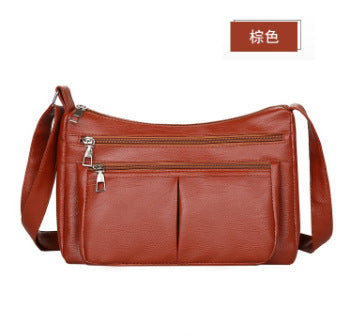 Trendy Korean Style Soft Leather Shoulder Bag for Women