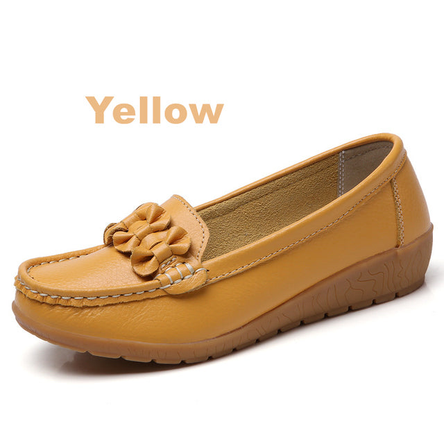 Elegant Leather Slip-Ons for Women