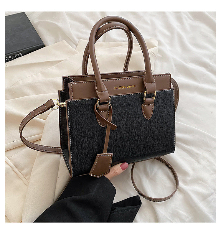 Chic Color Block Shoulder Tote