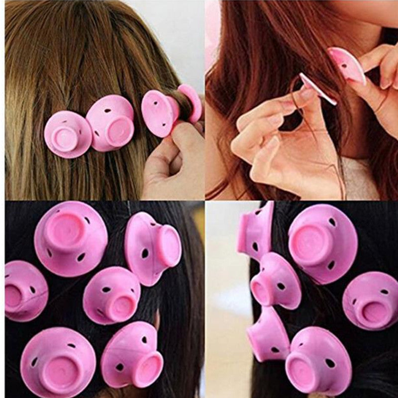 Mushroom Curlers Hair Rollers with Bell Ball Design