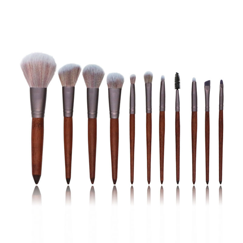 Elegant Microfiber Cosmetic Brush Ensemble