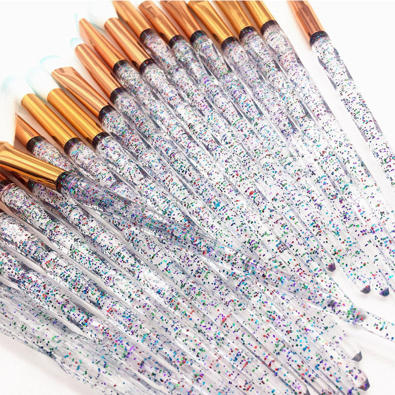 Elegant Diamond 20-Piece Makeup Brush Collection