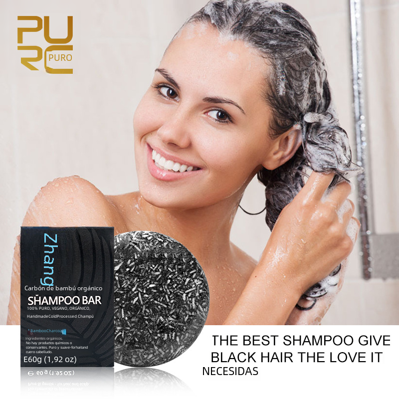 Lustrous Bamboo Charcoal Hair Soap