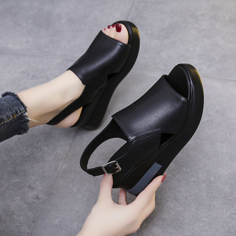 Elegant Summer Peep-Toe Wedges