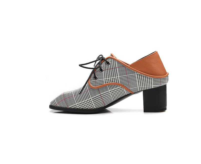 Elegant Chunky Heel Oxfords